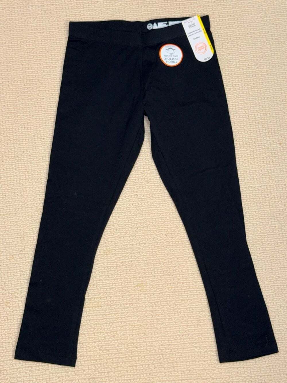 Wonder Nation Legging Size M (7-8) Black Tough Cotton